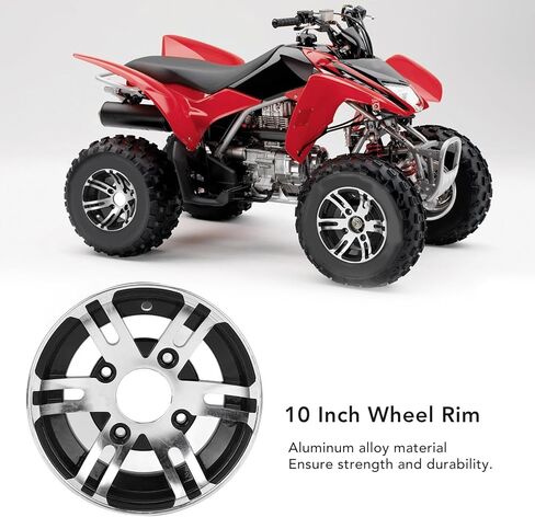 10 Inch ATV Wheel Rim Universal High Strength and Reliability ATV Aluminum Alloy Rim Suitable for Most Four Wheel ATVs, Karts. (Front Wheel) in Saudi Arabia