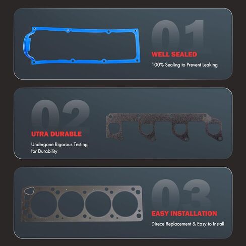 Engine Head Gasket Set Compatible with 1995-1997 for Ford Ranger 2.3L;1998-1998 for Ford Ranger 2.5L;1998-1998 for Mazda B2500 2.5L, OE# HS8993PT-7, HS4029 in Saudi Arabia