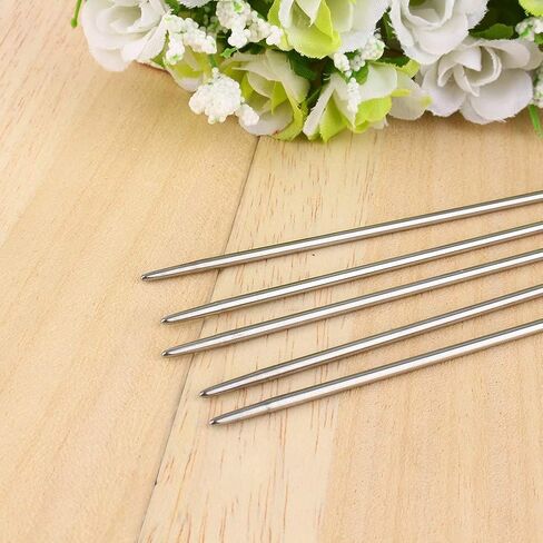 55pcs Double Pointed Knitting Needles Set 11 Sizes Stainless Steel for Sweaters Gloves Crochet, 20cm Length Beginner Kit in Saudi Arabia