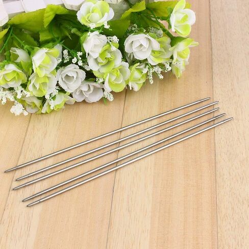 55pcs Double Pointed Knitting Needles Set 11 Sizes Stainless Steel for Sweaters Gloves Crochet, 20cm Length Beginner Kit in Saudi Arabia