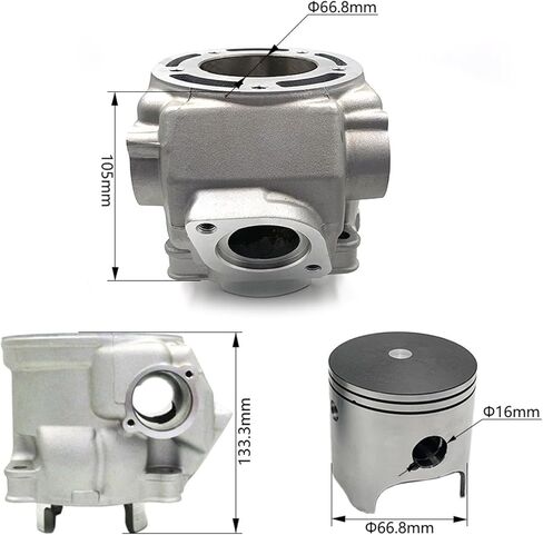 علبة المرافق، غطاء علبة المرافق يناسب Yamaha DT230 مناسب لـ Loncin MT250 TSE250R KEWSMotorcycle 2 مجموعة أسطوانة السكتة الدماغية كتلة المكبس طوقا المكبس الدائري (مجموعة الأسطوانات) in Saudi Arabia
