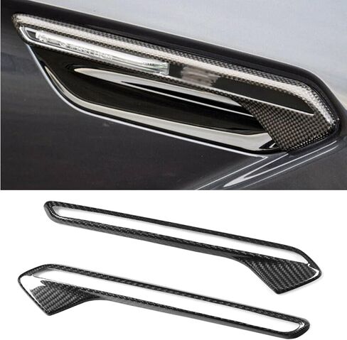 Carbon Fiber Side Fender Air Vent Turn Signal Lamp Trim Cover For BMW M6 F12 F13 in Saudi Arabia