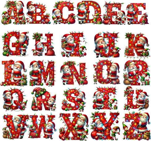 ملصقات أولية مخصصة لعيد الميلاد سانتا، بأحجام مخصصة تبدأ من 2 بوصة - ملصقات أسماء دائرية للعطلات مع تصميم أضواء احتفالية، علامات هدايا مخصصة - 20 ملصقًا - خطوط عيد الميلاد in Kuwait