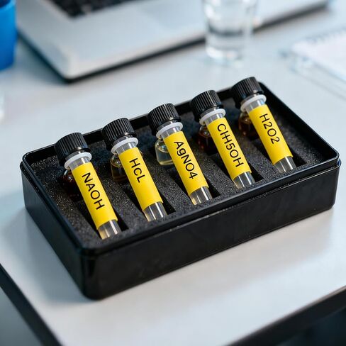 شريط ملصقات أنابيب الانكماش الحراري متوافق مع طابعات M21-250-C-342-YL مع M210، M210-LAB، M211، BMP21-PLUS، BMP21-LAB باللون الأسود على الأصفر، عرض 0.44 بوصة، الطول 6.8 بوصة in Kuwait