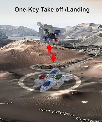 Foam Remote Control Airplane RC Plane for Kids Aged 8 and Above, 2.4GHz RC Planes Drones for Kids, Fighter Jet Toy with Lights 360°Flip and Rotation Stunts, Airplane Toy Gifts for Boys in Saudi Arabia