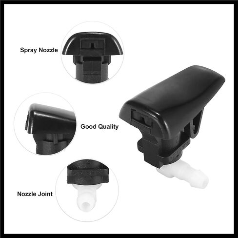 Front Windshield Washer Nozzles Fit for Cadillac SRX V6 with Hose Connector - Pack of 5 Black Durable Material in Saudi Arabia