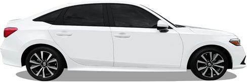 SlickMod Chrome Delete Blackout Vinyl Overlay for 2022-2023 Honda Civic Sedan Window Trim (Gloss Black) in Saudi Arabia