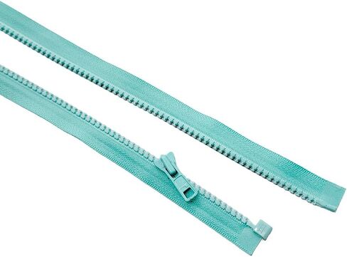 2pcs YKK #5 Molded Plastic One-Way Separating, Open-End Jacket Zippers Auto Pull - Tape Color: Turquoise #533W - Choose Your Length (Turquoise #533W, 27" Inches) in Saudi Arabia