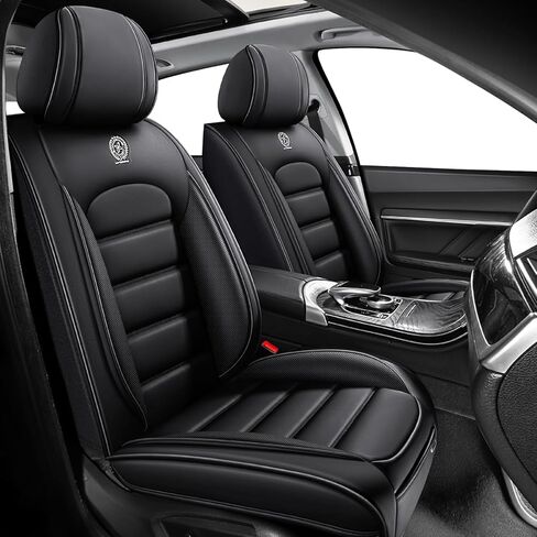 لأغطية مقاعد Toyota Tundra مجموعة كاملة 2008-2025، واقي مقعد الشاحنة من الجلد الصناعي المقاوم للماء لوسائد مقعد الالتقاط، أغطية مقاعد السيارات المريحة، تصميم داخلي متين (مجموعة كاملة، أسود-برتقالي) in Saudi Arabia