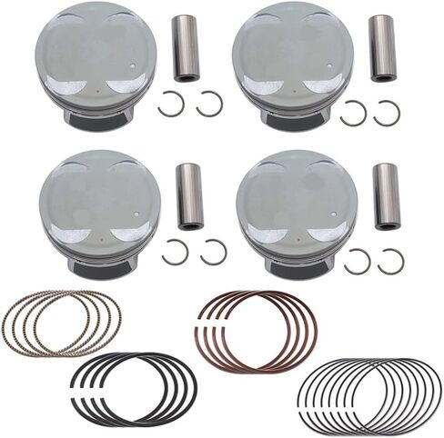 Pistons And Rings Set 23041-2E100 Compatible With 1.8L L4 GAS DOHC G4NB 1.8 L T 2010-2016(STD) in Saudi Arabia