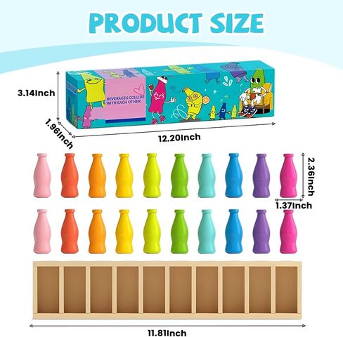 Fun Board Game,Bottle Color Challenge Game for Kids and Adults,Pouplar Gameplay for Party Outdoor Backyard Travel Camping Match the Bottle Toy for Family Parent Child Firends Classmates (bottle) in Saudi Arabia