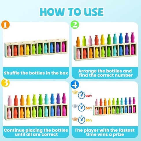 Fun Board Game,Bottle Color Challenge Game for Kids and Adults,Pouplar Gameplay for Party Outdoor Backyard Travel Camping Match the Bottle Toy for Family Parent Child Firends Classmates (bottle) in Saudi Arabia
