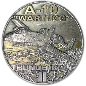 USAF A-10 Thunderbolt 2 Veteran Air Force Collectible Challenge Coin in Saudi Arabia