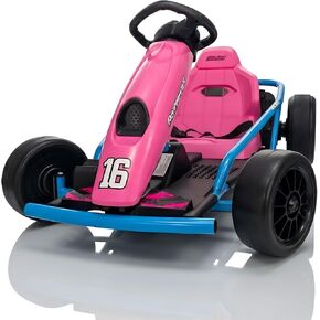 Electric Drift Go Kart for Kids 8-12, 24V Battery,360W Motor, Reinforced Wear-Proof Rear Wheels, 3 Unique Colors, 8.1MPH High Speed,154lbs Capacity, Drift Ride On Car Toy (Red) in Saudi Arabia