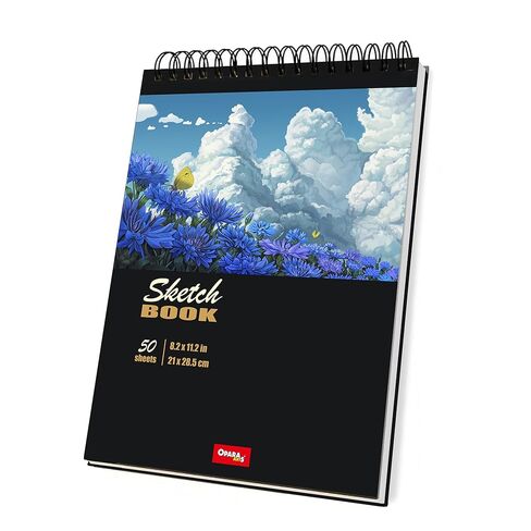 OparaArts Sketch Book 8X11 Inch, Spiral Bound Sketch Pad, 50 Sheets 68lb/100gsm Art Sketchbook for Drawing Pad for Kids Artists & Beginners Professional Art Supplies for Adults in Saudi Arabia