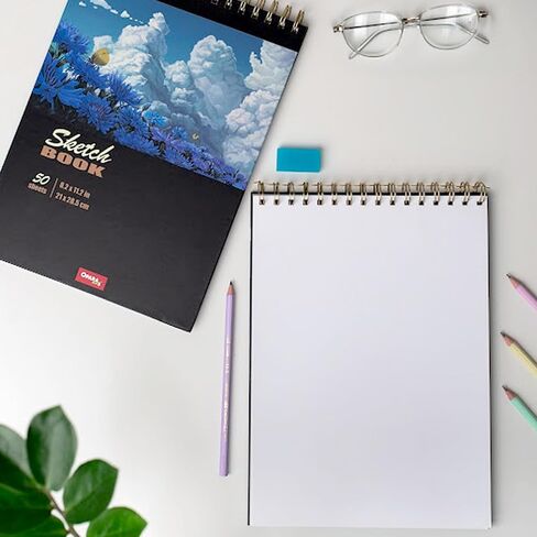 OparaArts Sketch Book 8X11 Inch, Spiral Bound Sketch Pad, 50 Sheets 68lb/100gsm Art Sketchbook for Drawing Pad for Kids Artists & Beginners Professional Art Supplies for Adults in Saudi Arabia