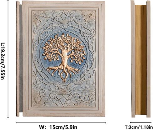 3D Embossed Tree of Life Notebook - Celtic Style Journal with Retro Mythology Design, Hardcover Blank Pages sketchbook (100 sheets/200 pages). Perfect for Writing & Drawing, Desktop Decoration, Ideal as Christmas Gift or Birthday Present,stocking stuffers in Kuwait
