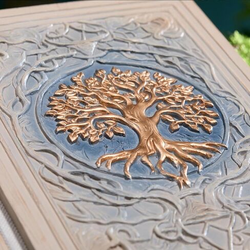 3D Embossed Tree of Life Notebook - Celtic Style Journal with Retro Mythology Design, Hardcover Blank Pages sketchbook (100 sheets/200 pages). Perfect for Writing & Drawing, Desktop Decoration, Ideal as Christmas Gift or Birthday Present,stocking stuffers in Kuwait