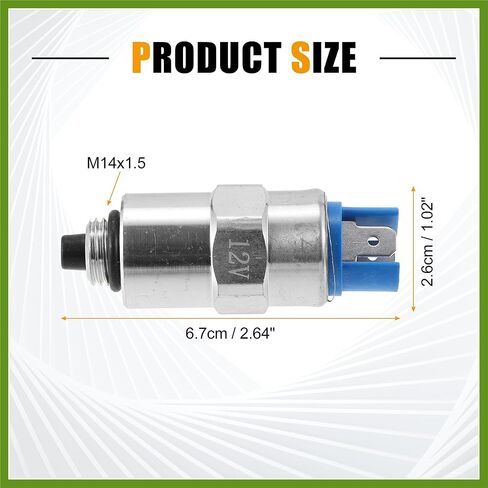 Fuel Cut-off Shut Off Solenoid Valve 12V 7167-620C for PERKINS for MITSUBISHI for CATERPILLAR Vehicle Components in Saudi Arabia