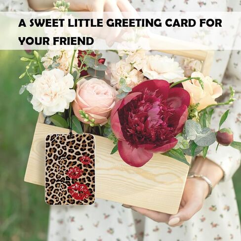 Red Leopard Print Car Air Freshener 4 Pcs, Trendy Funky Y2k Girly Cheetah Print Lips Star Cherry Air Freshener Hanging Decor for Cars Closet Drawer Books Accessories Gifts in Saudi Arabia