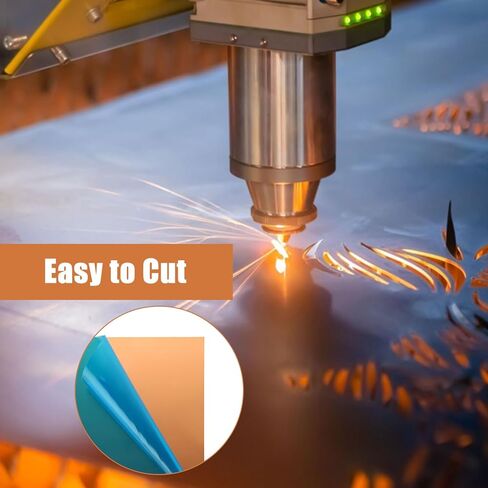 قطعتان من ألواح النحاس النقي مقاس 12 بوصة × 12 بوصة × 0.02 بوصة، سمك 24 مقياس (0.5 مم)، معدن 99.9% من النحاس، ألواح نحاسية مرفقة بالفيلم، ورقة لوحة نحاسية لتزيين الحرف اليدوية in Kuwait