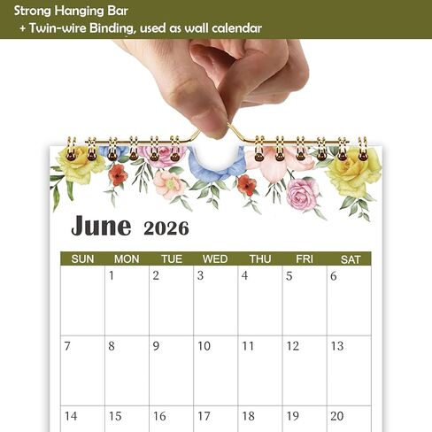 تقويم صغير 2026-2027، تقويم حائط صغير لمدة 18 شهرًا من يناير 2026 إلى يونيو 2027، 5.5 بوصة × 8.5 بوصة، 2026 تقويم صغير للمكتب، المطبخ، المركبات الترفيهية، لوحة الإعلانات أو الثلاجة in Kuwait
