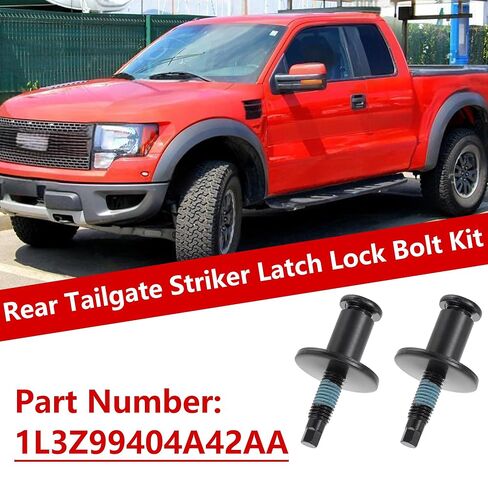 Rear Tailgate Striker Latch Lock Bolt Kit for Ford F150 1997-2014 for Ford F250 Super Duty 1999-2016 Tailgate Striker Lock Bolt Screw Part Number 1L3Z99404A42AA F65Z-99404A42-AD 2Pcs in Saudi Arabia