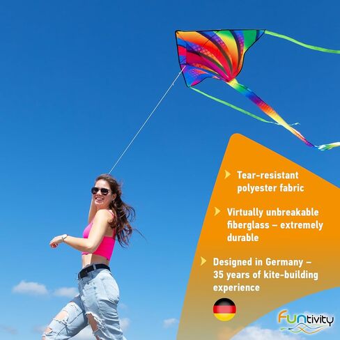 Children's Kite Single Line Kite for Climbing, Low Wind, Children from 5 Years, Includes 17kp Polyester Cord on Handle, 2-5 Bft in Saudi Arabia