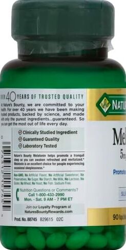 Nature's Bounty Melatonin, 100% Drug Free Sleep Aid, Dietary Supplement, Promotes Relaxation and Sleep Health, 5mg, 60 Softgels, Twin Pack in Saudi Arabia