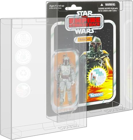 MALKO Protector Display Case for Carded 3.75 Inch Action Figures | Compatible with: Star Wars | Marvel | G.I Joe | 0.5 MM Thick Plastic (12 Pack) in Saudi Arabia