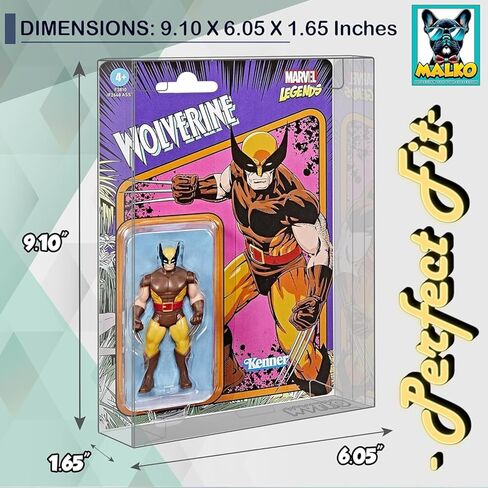 MALKO Protector Display Case for Carded 3.75 Inch Action Figures | Compatible with: Star Wars | Marvel | G.I Joe | 0.5 MM Thick Plastic (12 Pack) in Saudi Arabia