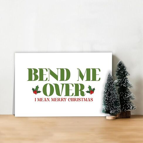 Funny Cat Christmas Card for Men Woman, Humorous Christmas Card&Gift for Cat Mom Dad, Naughty Xmas Card from Cats for Friends Family in Saudi Arabia