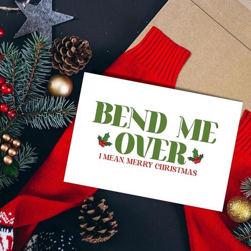 Funny Cat Christmas Card for Men Woman, Humorous Christmas Card&Gift for Cat Mom Dad, Naughty Xmas Card from Cats for Friends Family in Saudi Arabia