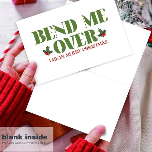 Funny Cat Christmas Card for Men Woman, Humorous Christmas Card&Gift for Cat Mom Dad, Naughty Xmas Card from Cats for Friends Family in Saudi Arabia