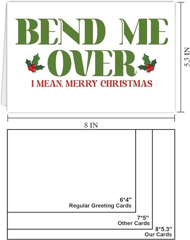 Funny Cat Christmas Card for Men Woman, Humorous Christmas Card&Gift for Cat Mom Dad, Naughty Xmas Card from Cats for Friends Family in Saudi Arabia