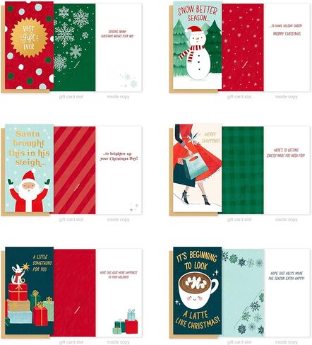 American Greetings Christmas Cards with Envelopes, Money Gift Card Holder, Red, White and Green Christmas Bundle (30-Count) in Saudi Arabia