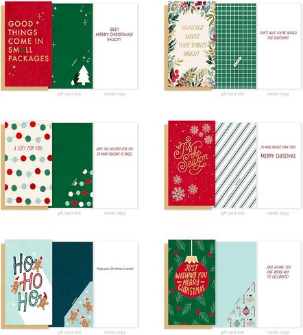 American Greetings Christmas Cards with Envelopes, Money Gift Card Holder, Red, White and Green Christmas Bundle (30-Count) in Saudi Arabia