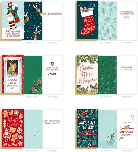 American Greetings Christmas Cards with Envelopes, Money Gift Card Holder, Red, White and Green Christmas Bundle (30-Count) in Saudi Arabia
