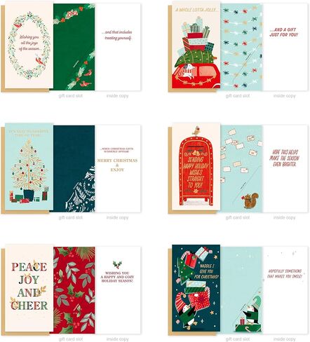 American Greetings Christmas Cards with Envelopes, Money Gift Card Holder, Red, White and Green Christmas Bundle (30-Count) in Saudi Arabia
