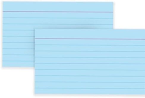 School Smart Heavyweight Ruled Index Cards - 5 x 8 inches - Pack of 100 - Canary in Saudi Arabia