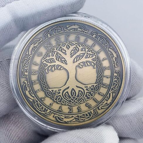 Yggdrasil Viking Challenge Coin - Norse Tree of Life Runic Design for Viking & Norse Mythology Enthusiasts in Saudi Arabia