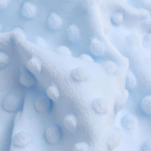 1 ياردة × 62.6 قماش مينكي دوت من ذا يارد، مستلزمات صناعة اللحف، وسائد مرقعة من نسيج الصوف المخملي، نسيج مينكي للبطانية، وأغطية الوسائد، وصناعة الملابس، والوشاح، والخياطة (أزرق، 1 ياردة) in Kuwait