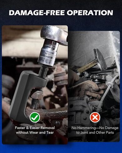 Orion Motor Tech 5-in-1 Ball Joint Separator, Pitman Arm Puller, Tie Rod End Tool Set for Front End Service, Splitter Removal Kit (BS06) in Kuwait