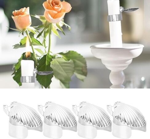 Candle Snuffer Automatic Fire Extinguishing Snuffer Shell Candle Wick Snuffer Stopper 4pcs, Sturdy Iron Candle Flame Snuffer Clip On Candle Extinguisher for Put in Saudi Arabia