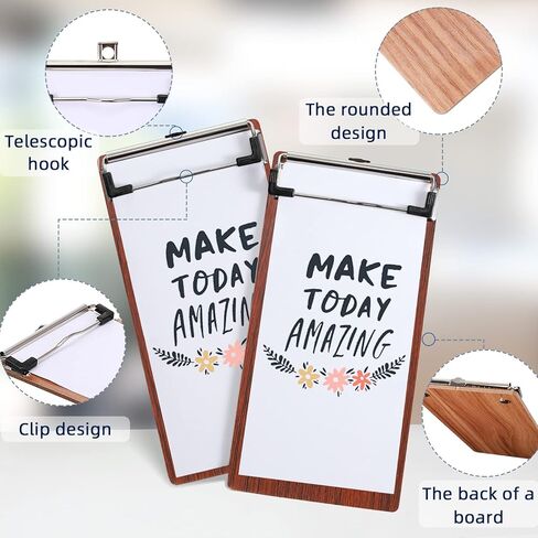 Epakh Mini Clipboard Small Clipboards Wooden Half Page Clipboard Wood Check Presenters Kids Clipboards for Restaurant School Waitress Guest Server Books Menu Holder 8 x 4 Inch (20 Pieces) in Saudi Arabia