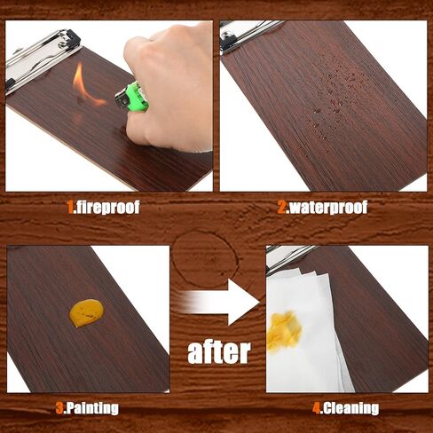 Epakh Mini Clipboard Small Clipboards Wooden Half Page Clipboard Wood Check Presenters Kids Clipboards for Restaurant School Waitress Guest Server Books Menu Holder 8 x 4 Inch (20 Pieces) in Saudi Arabia