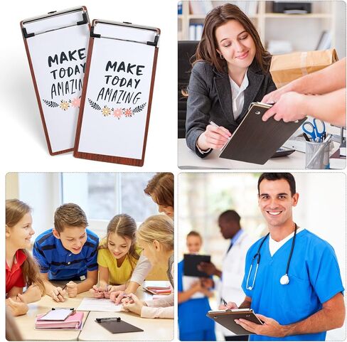 Epakh Mini Clipboard Small Clipboards Wooden Half Page Clipboard Wood Check Presenters Kids Clipboards for Restaurant School Waitress Guest Server Books Menu Holder 8 x 4 Inch (20 Pieces) in Saudi Arabia