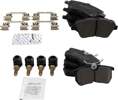 Front and Rear Brake Pad Set Ceramic Hardware Compatible with 2014-2019 Ford Fiesta in Saudi Arabia