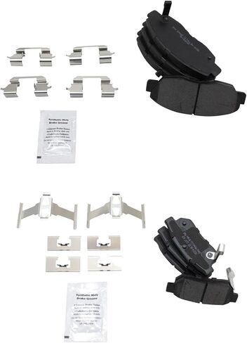 Front and Rear Brake Pad Set Semi Metallic Hardware Compatible with 1999-2000 Honda Civic in Saudi Arabia