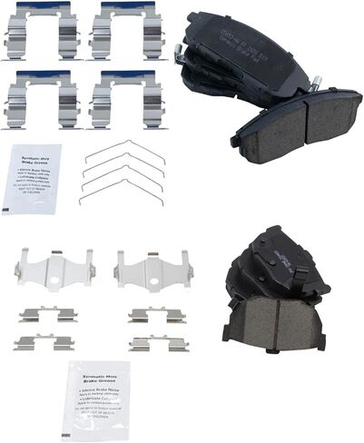Front and Rear Brake Pad Set Ceramic Hardware Compatible with 1989-1990 Nissan Maxima in Saudi Arabia